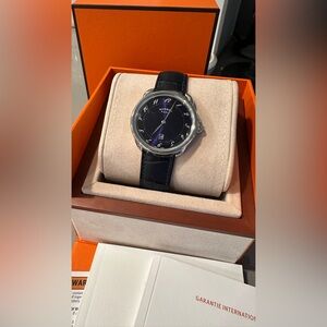 Authentic bran new Hermes Arceau Watch size 41mm in Bleu Abysse